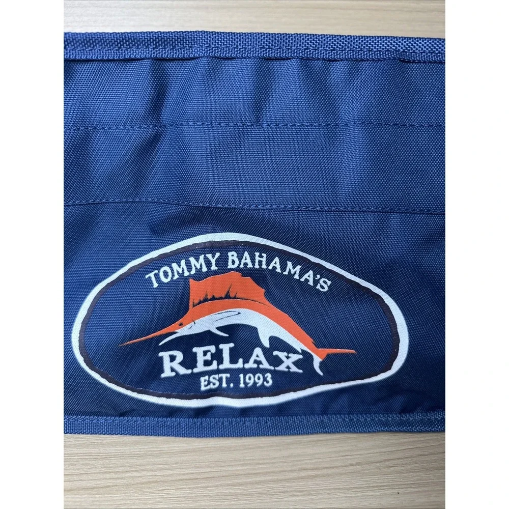 TOMMY BAHAMA Expandable Lunch Cooler Shoulder Bag Blue Fish Relax